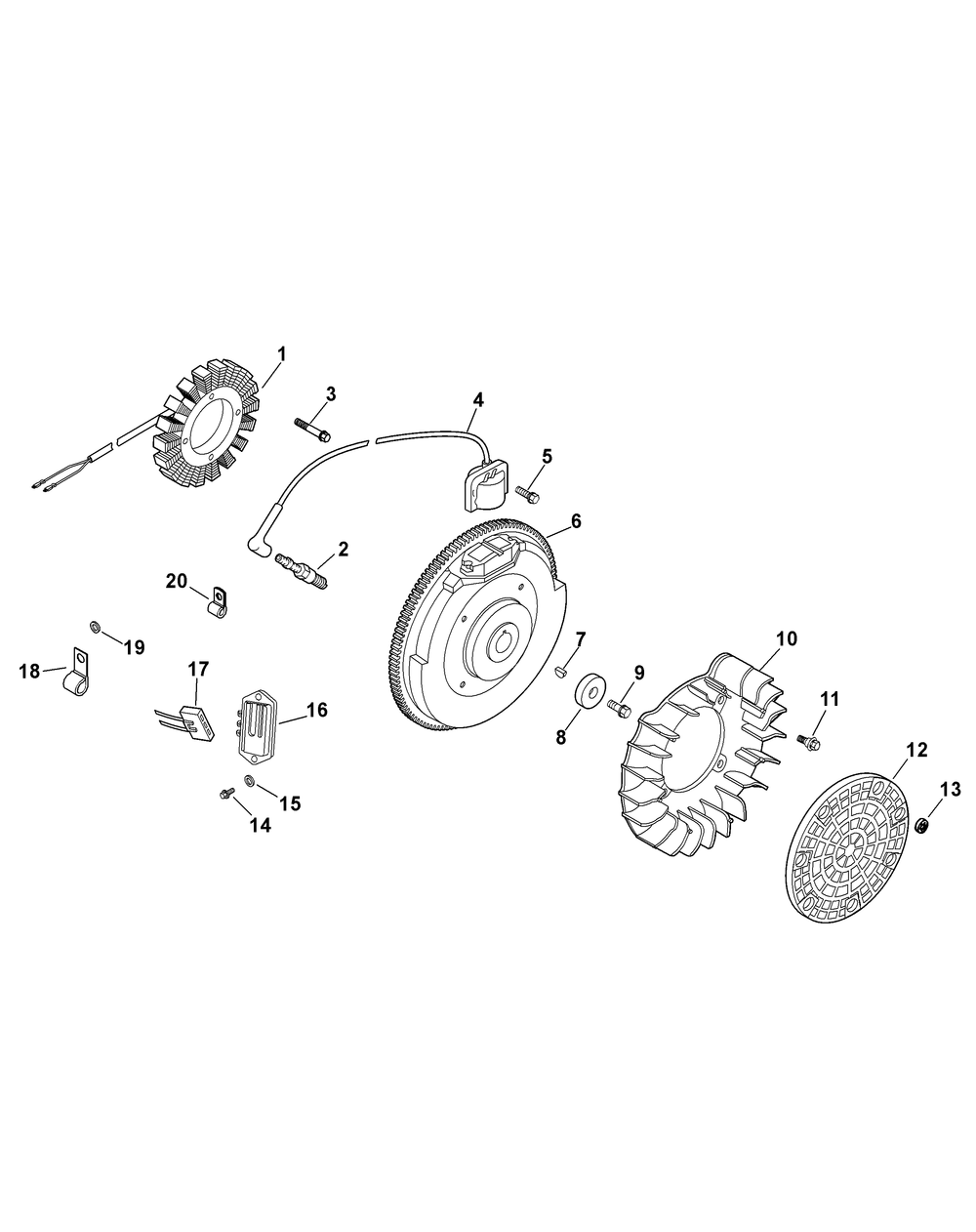 Engine Ignition And Electrical Diagram and Parts List for 46D 4X4-37ACD710 Cub Cadet Lawn Tractor Accessories